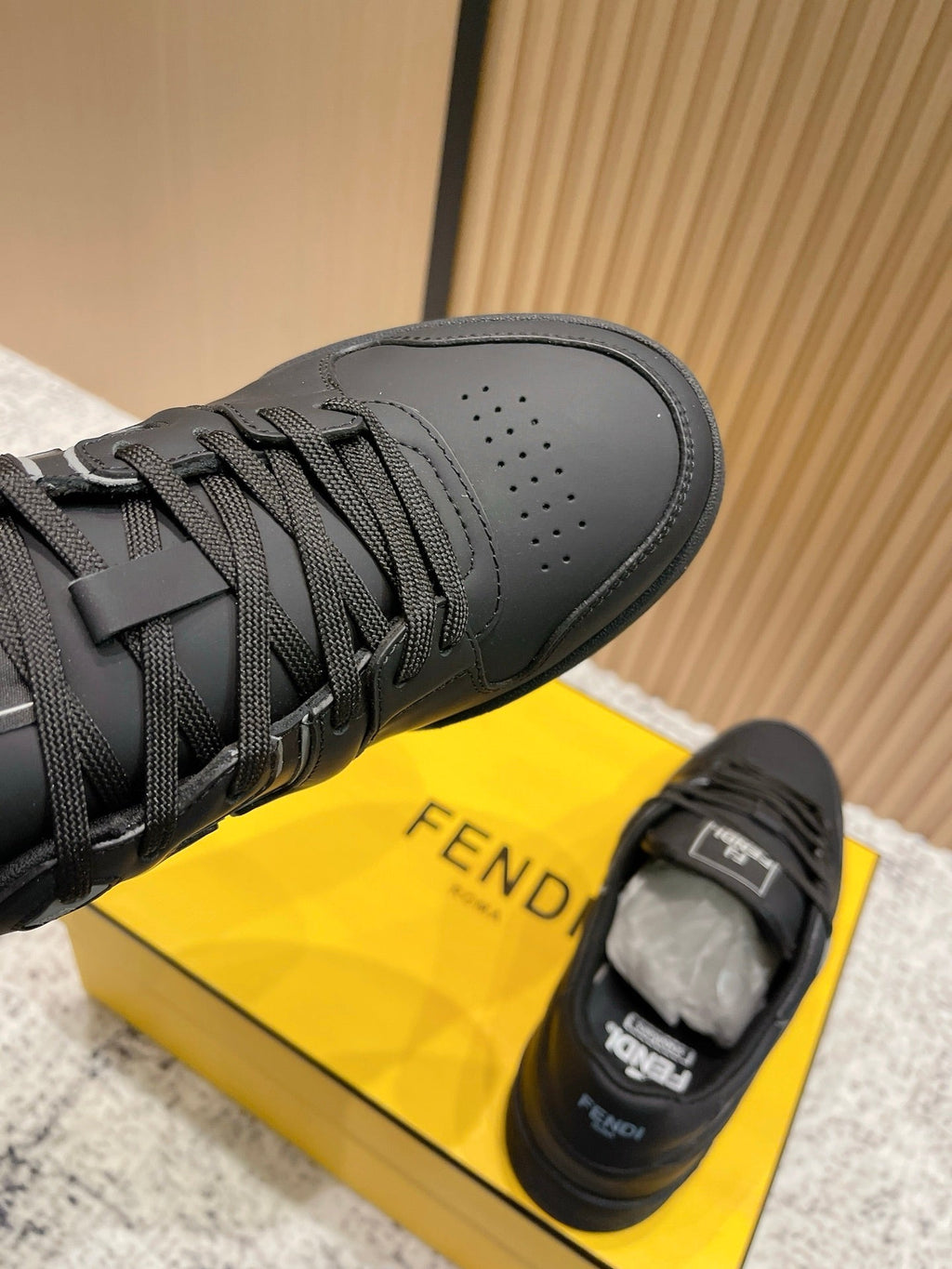 FENDI 25S MATCH SNEAKERS IN BLACK CALFSKIN STYLE 12