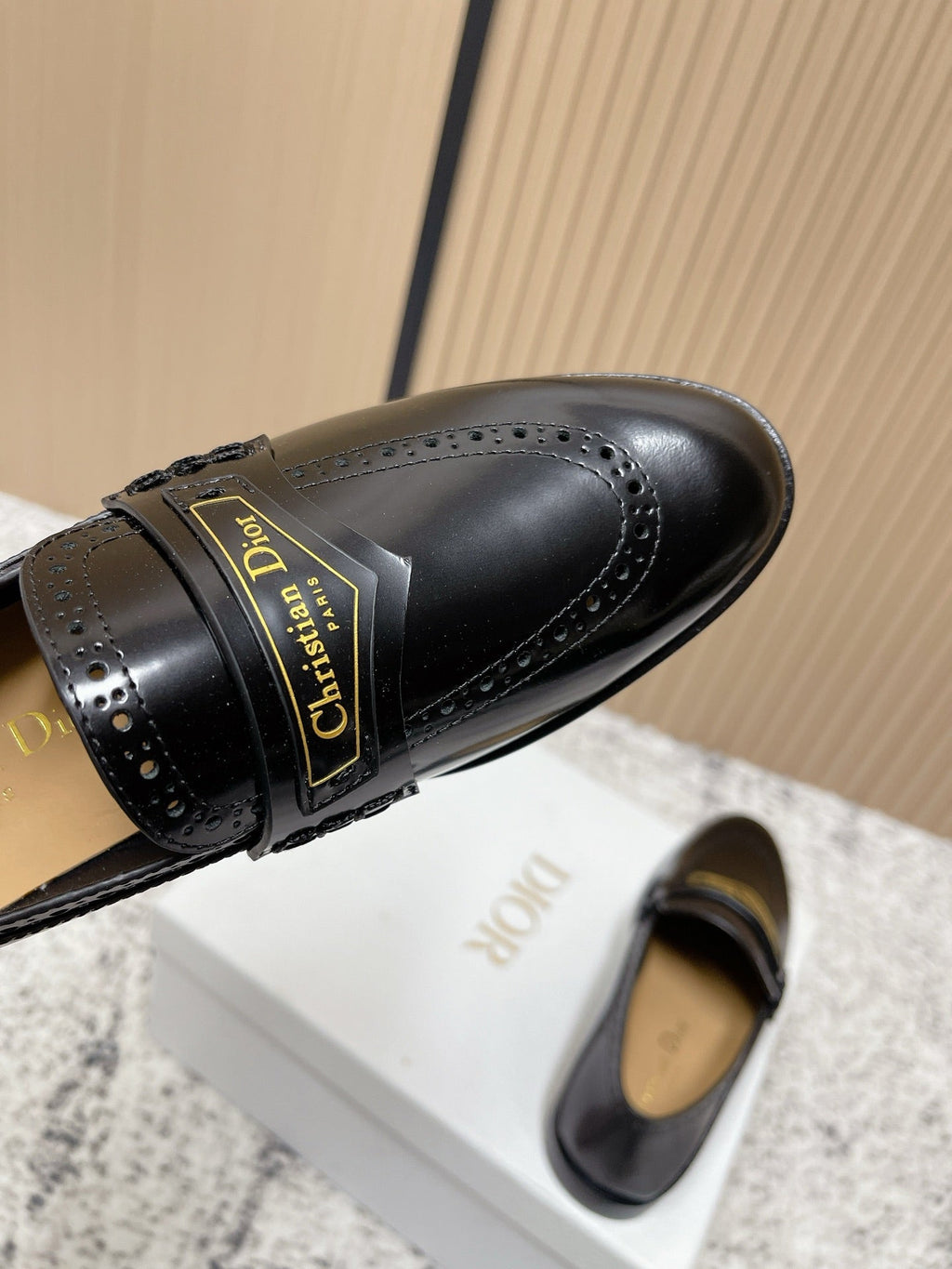 DIOR 25S BOY LOAFERS IN BLACK CALFSKIN