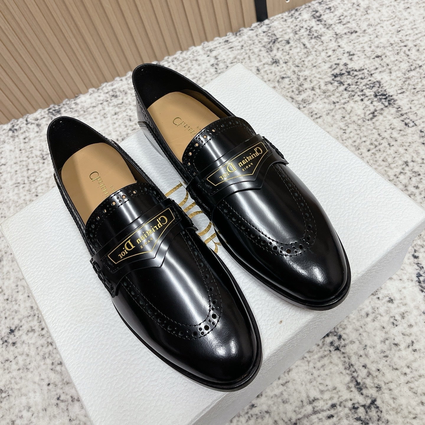 DIOR 25S BOY LOAFERS IN BLACK CALFSKIN