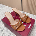 GUCCI 26S HIGH-HEEL SANDALS 85 MM IN LIGHT BROWN CALFSKIN