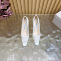 JIMMY CHOO 26S HIGH HEELS 85 MM IN WHITE MESH
