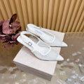 JIMMY CHOO 26S SLINGBACK HEELS 60 MM IN WHITE MESH & CRYSTALS