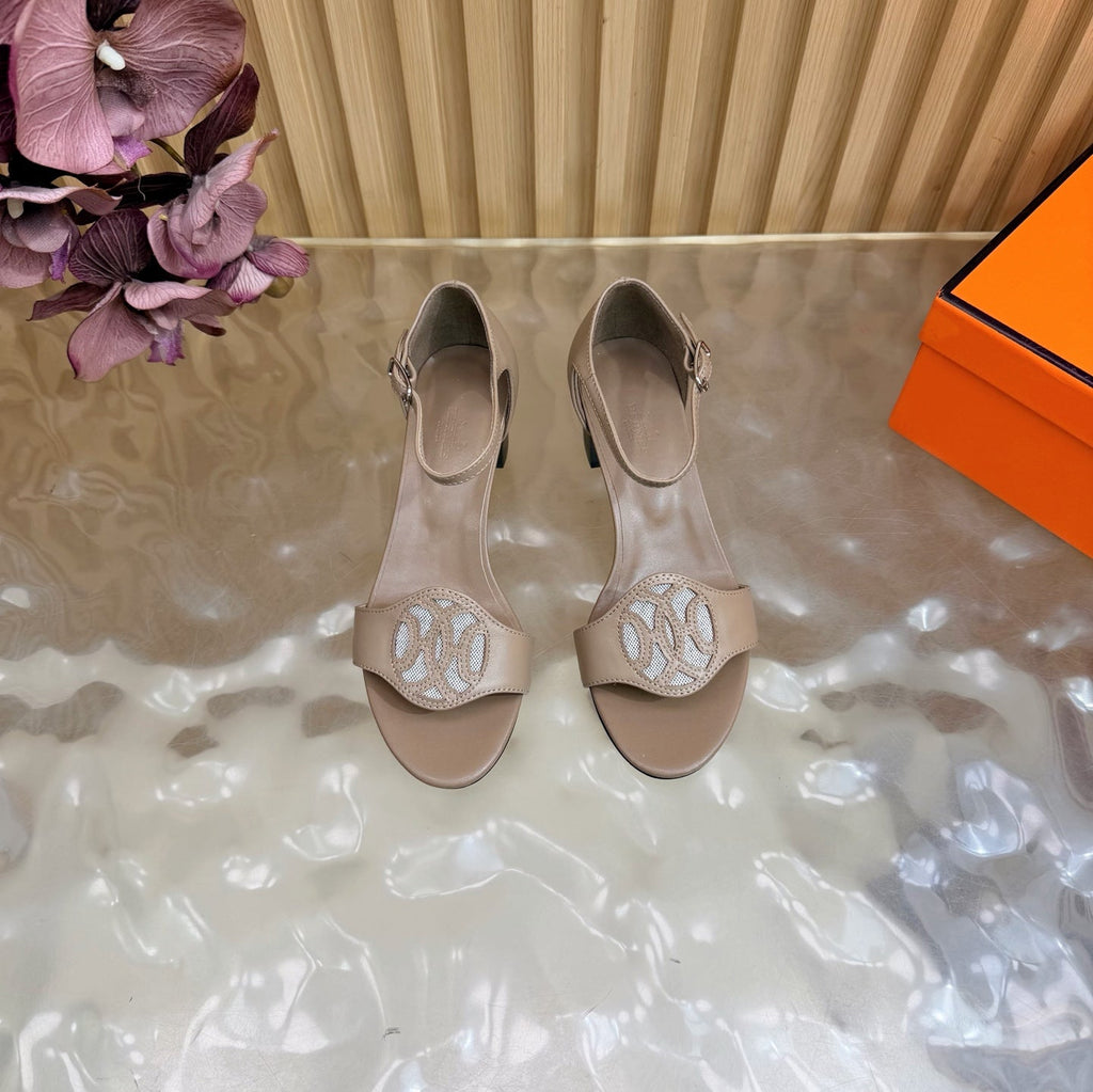 HM 26S MARQUISE SANDAL 45MM IN BROWN CALFSKIN