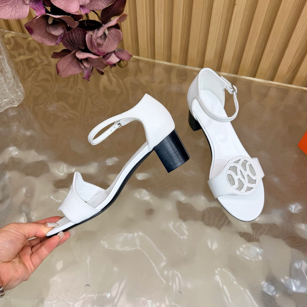 HM 26S MARQUISE SANDAL 45MM IN WHITE CALFSKIN