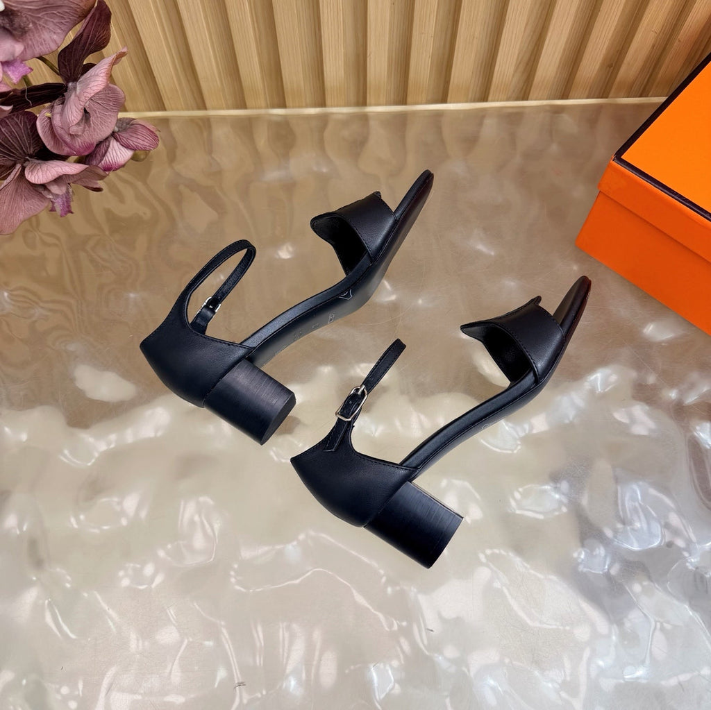 HM 26S MARQUISE SANDAL 45MM IN BLACK CALFSKIN