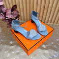 HM 26S MARQUISE SANDAL 45MM IN LIGHT BLUE CALFSKIN
