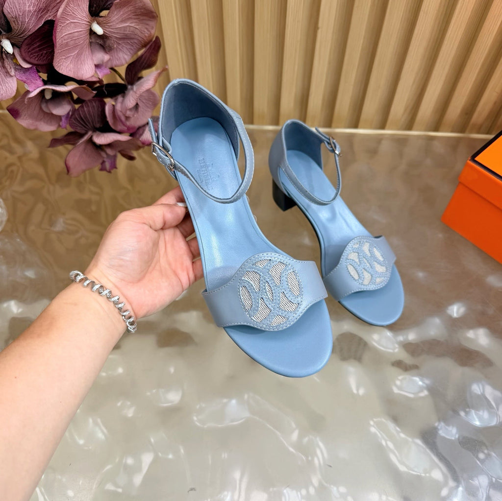 HM 26S MARQUISE SANDAL 45MM IN LIGHT BLUE CALFSKIN