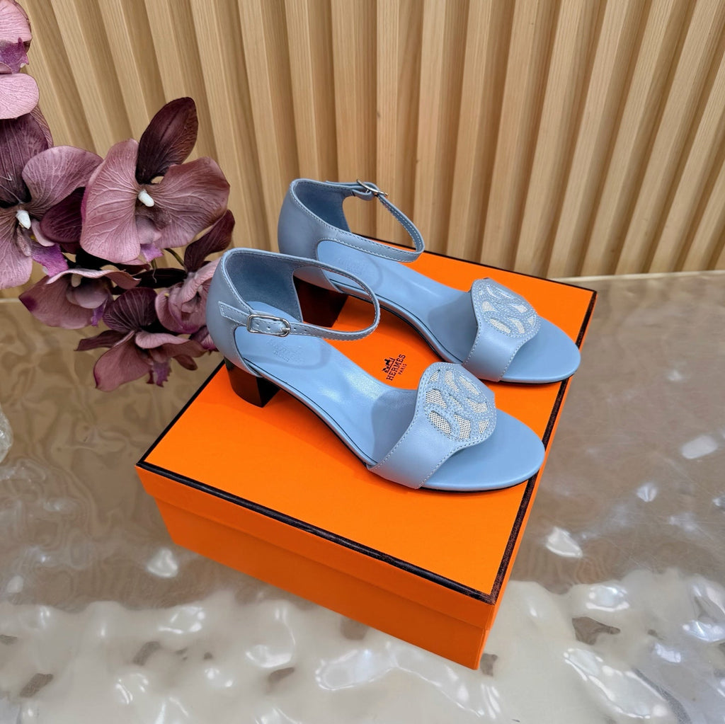 HM 26S MARQUISE SANDAL 45MM IN LIGHT BLUE CALFSKIN