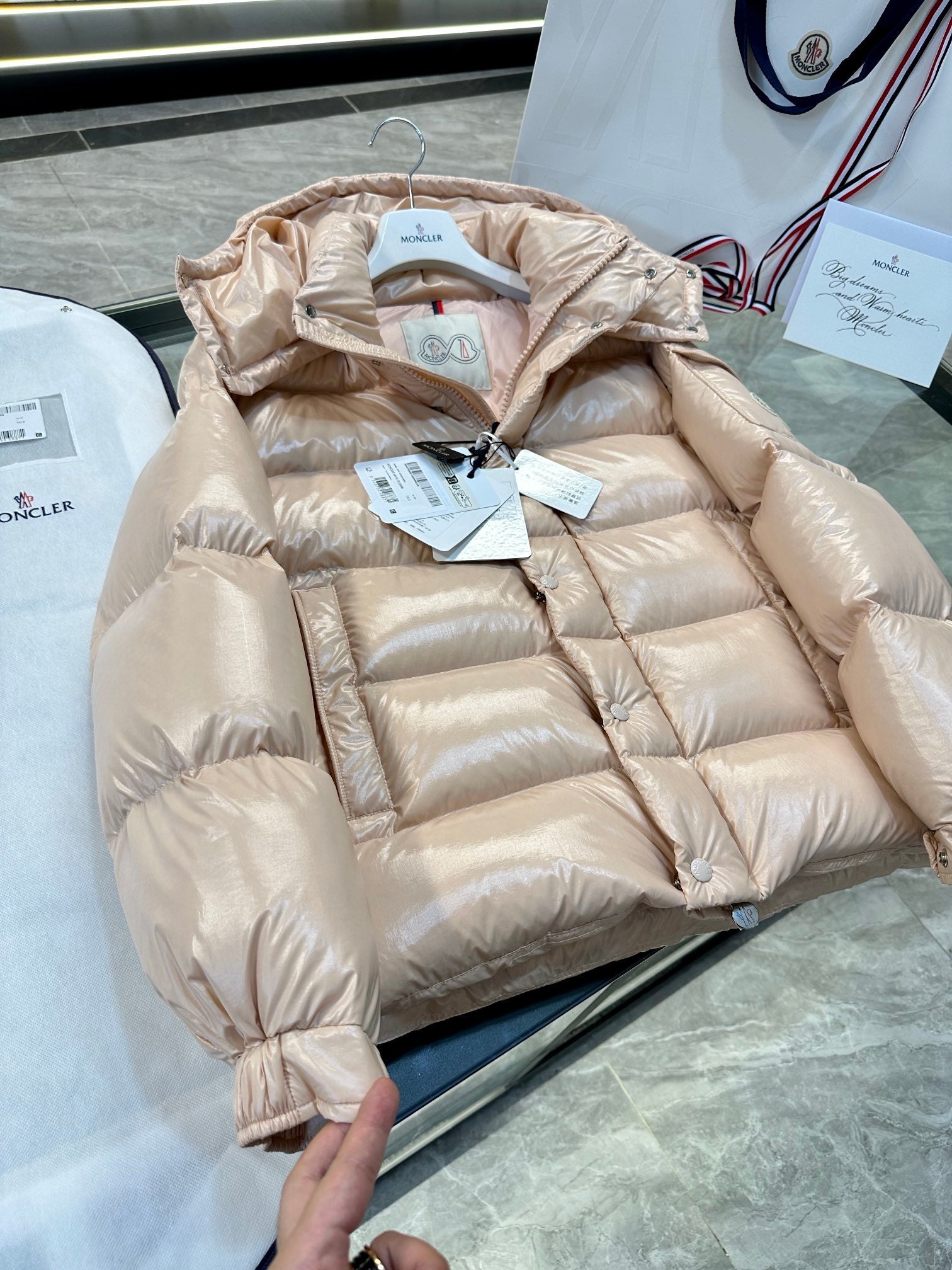 MONCLER 25S JACKET IN LIGHT PINK 027