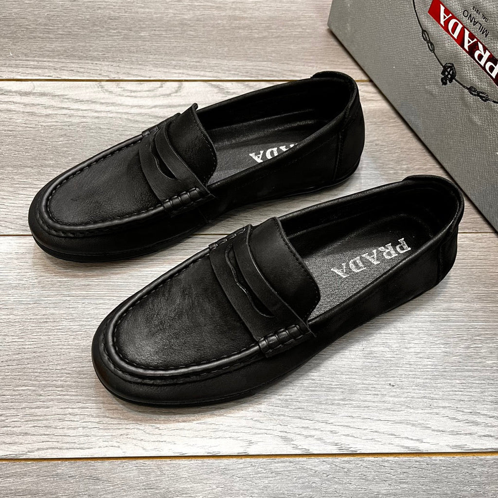 PRA LOAFER IN BLACK SUEDE CALFSKIN