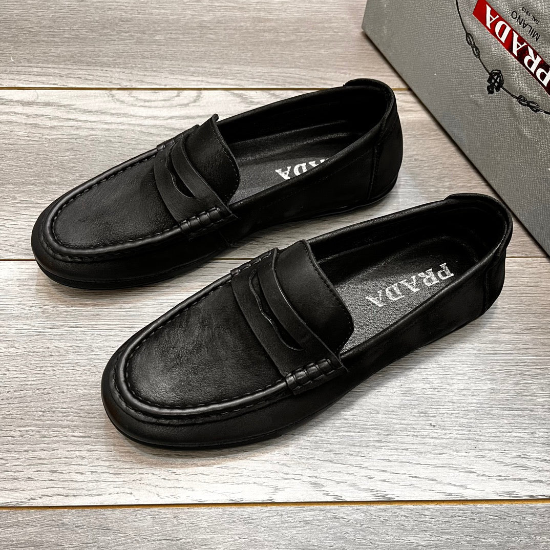 PRA LOAFER IN BLACK SUEDE CALFSKIN