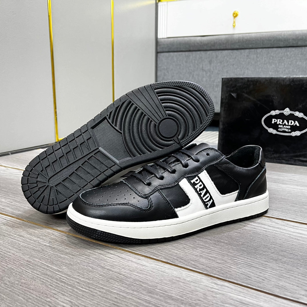 PRA TRAINER SHOES IN BLACK CALFSKIN