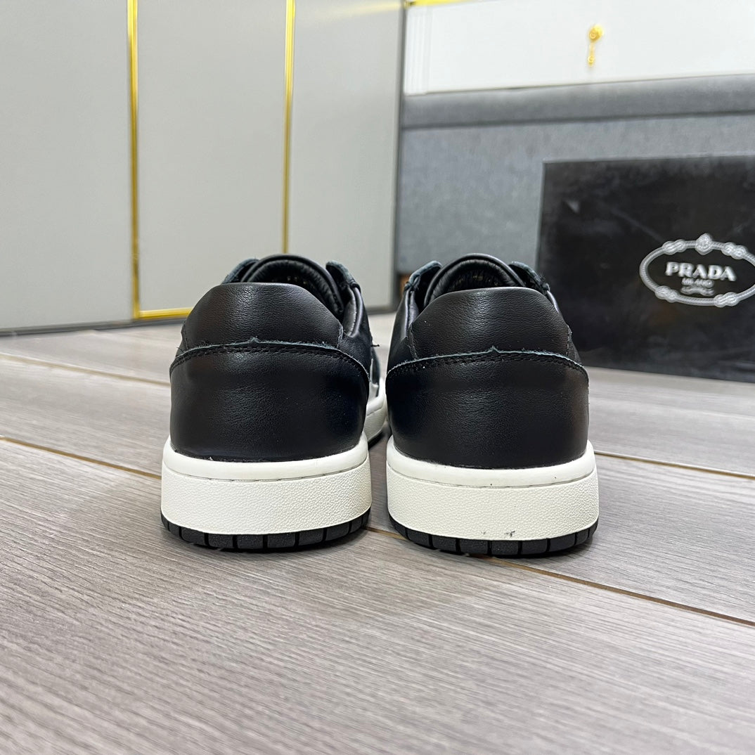 PRA TRAINER SHOES IN BLACK CALFSKIN
