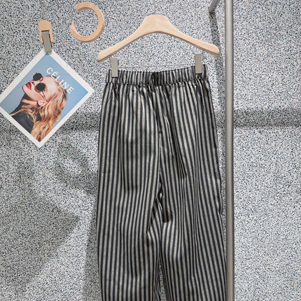 CHLOE 26S VERTICAL STRIPED WIDE-LEG PANTS STYLE 84