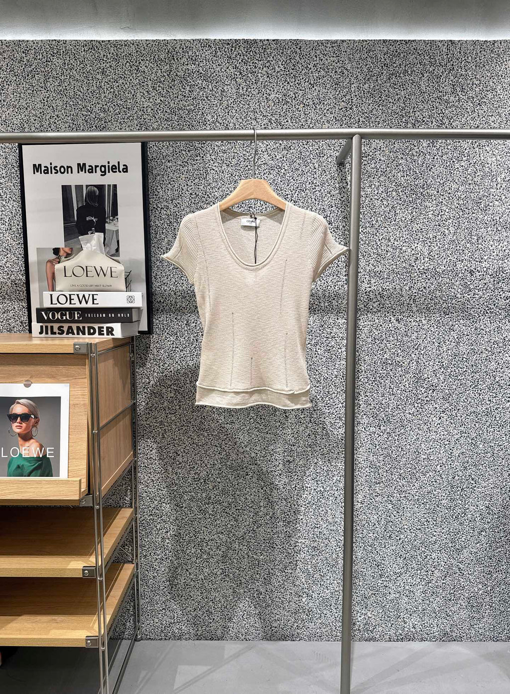 CELINE 26S SHORT-SLEEVE KNIT TOP 463