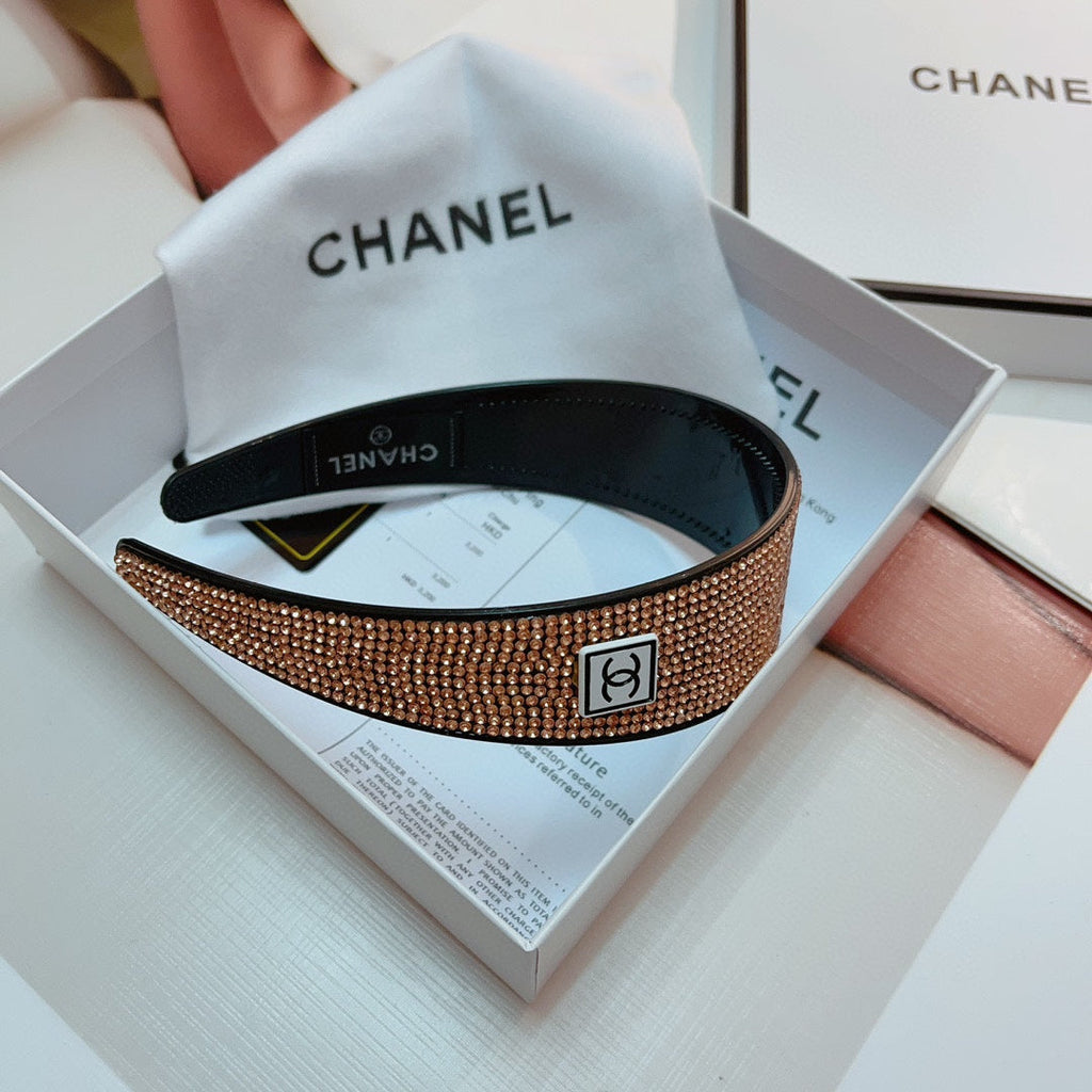 BROWN WITH CRYSTALS HAIRBAND RESIN FOR WOMEN 124677