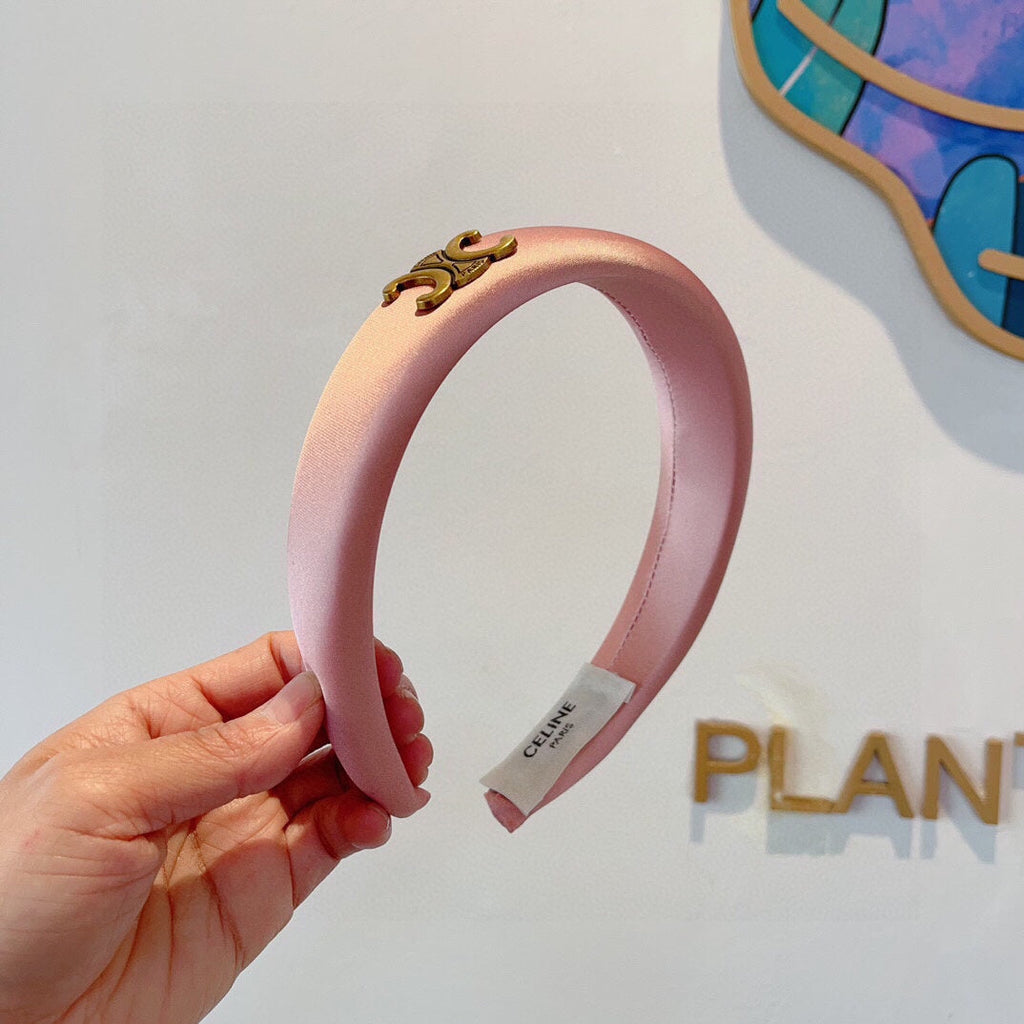 FLAMINGO PINK SILK FABRIC HAIRBAND 432747
