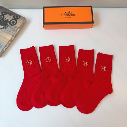 HERMES 26S CREW SOCKS 166960 (1 BOX)