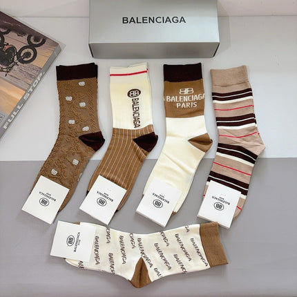 BALENCIAGA 26S CREW SOCKS 379126 (1 BOX)