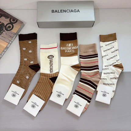 BALENCIAGA 26S CREW SOCKS 379126 (1 BOX)