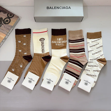 BALENCIAGA 26S CREW SOCKS 379126 (1 BOX)