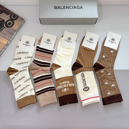 BALENCIAGA 26S CREW SOCKS 379126 (1 BOX)