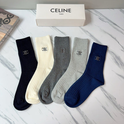 CELINE 26S CREW SOCKS 417780 (1 BOX)