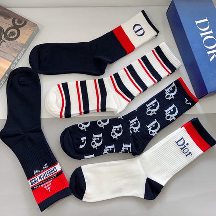 DIOR 26S CREW SOCKS 400403 (1 BOX)