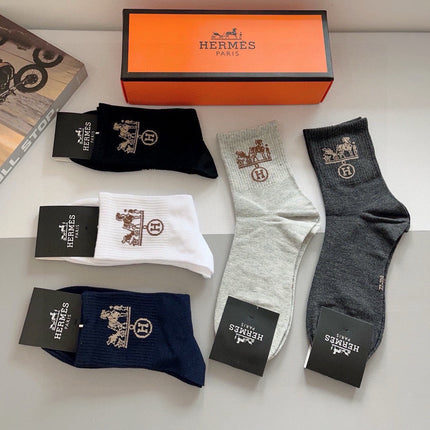 HERMES 26S ANKLE SOCKS 408689 (1 BOX)
