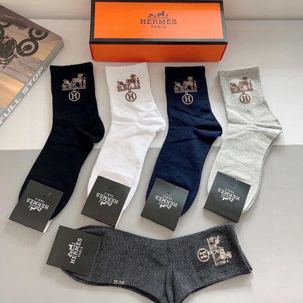 HERMES 26S ANKLE SOCKS 408689 (1 BOX)