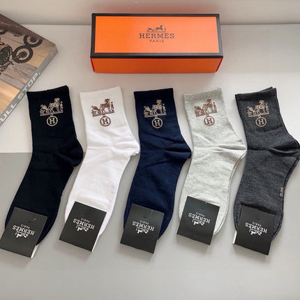 HERMES 26S ANKLE SOCKS 408689 (1 BOX)