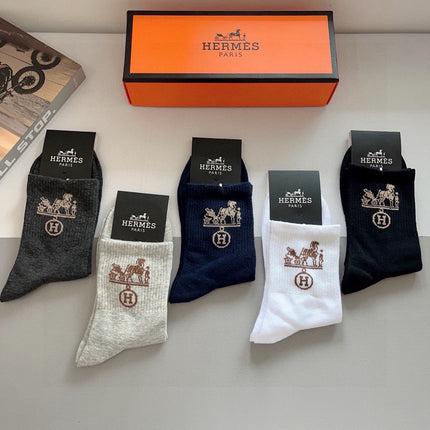 HERMES 26S ANKLE SOCKS 408689 (1 BOX)