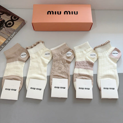 MIUMIU 26S ANKLE SOCKS 410338 (1 BOX)