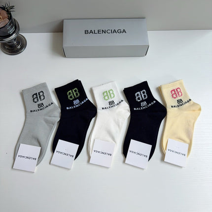 BALENCIAGA 26S ANKLE SOCKS 413898 (1 BOX)