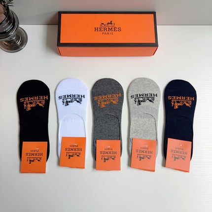 HERMES 26S NO-SHOW SOCKS 400428 (1 BOX)