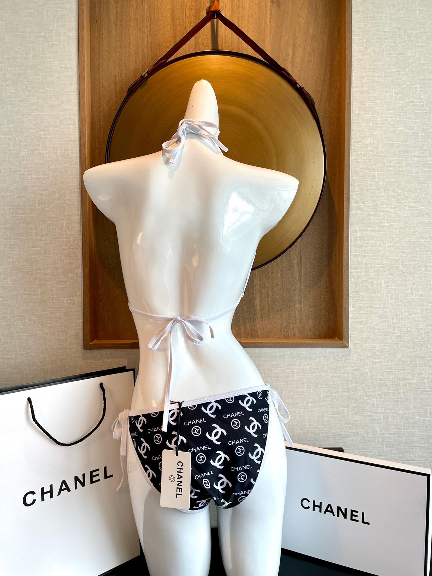 BIKINI SWIMSUIT IN BLACK AND WHITE AND PRINTED 627825