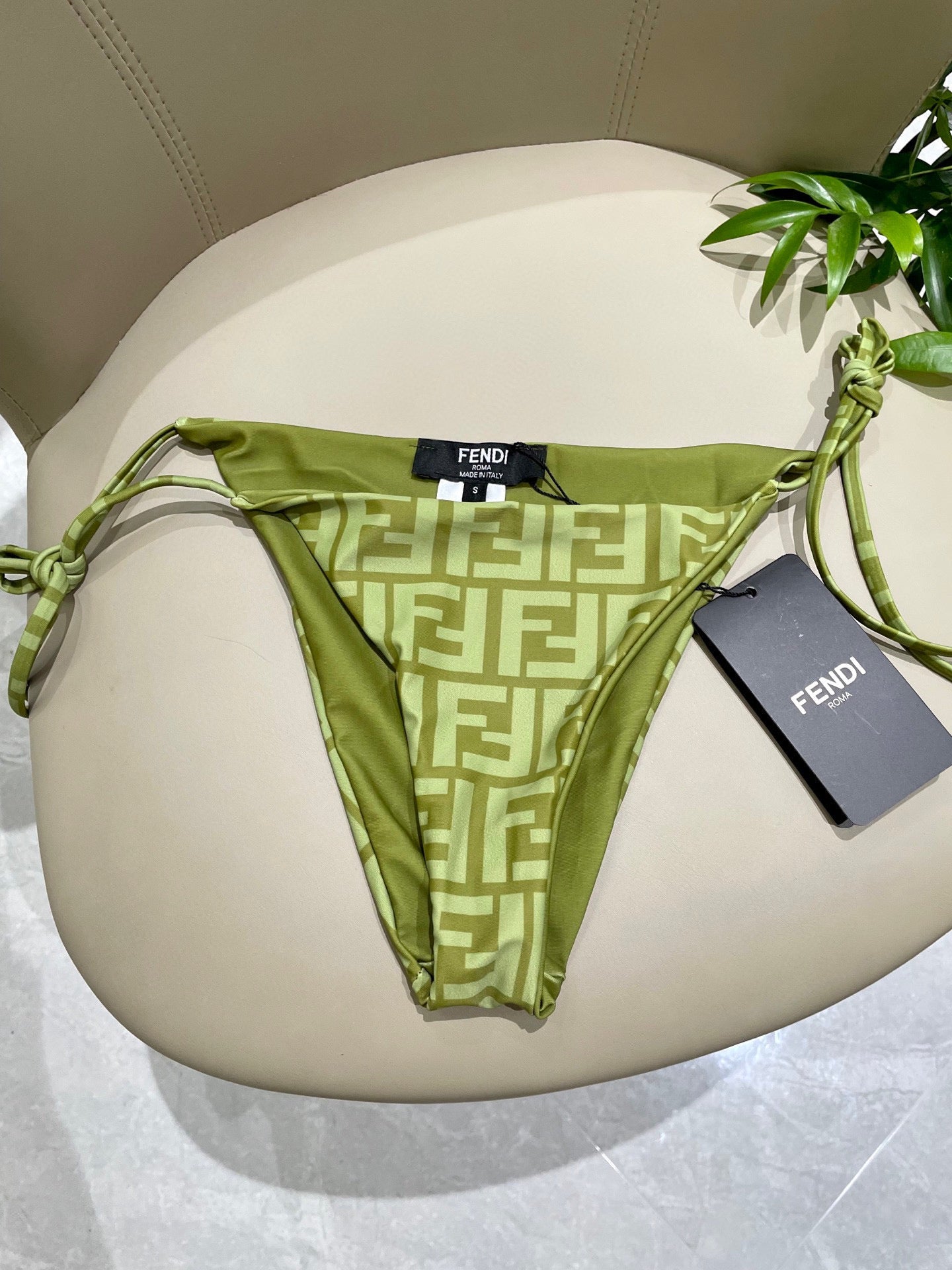 FENDI BIKINI 25S TWO PIECE IN GREEN 742660