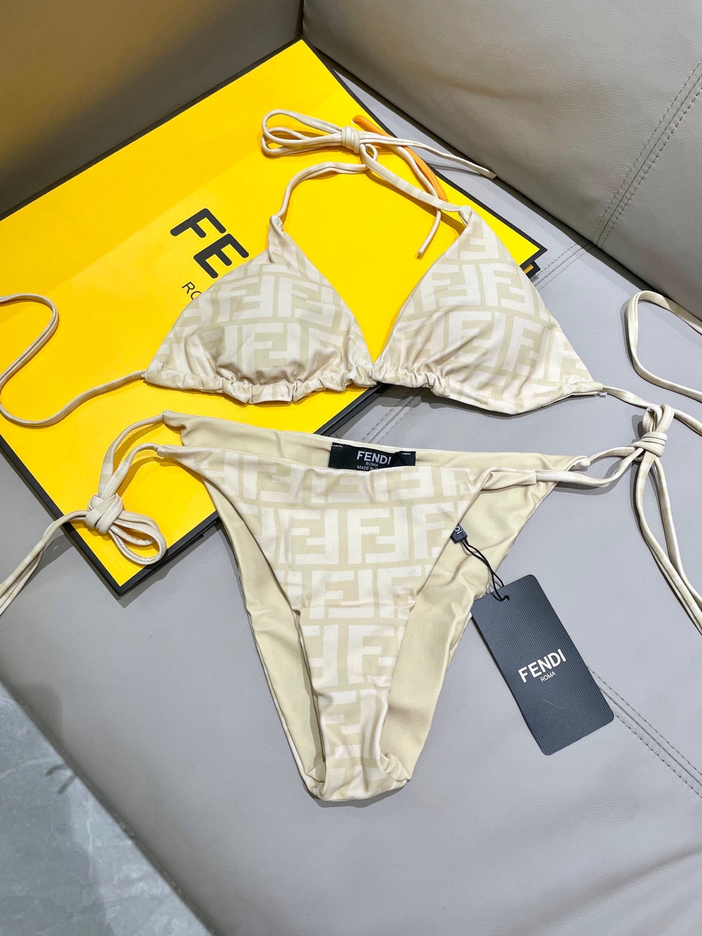 FENDI BIKINI 25S TWO PIECE IN BEIGE 742661