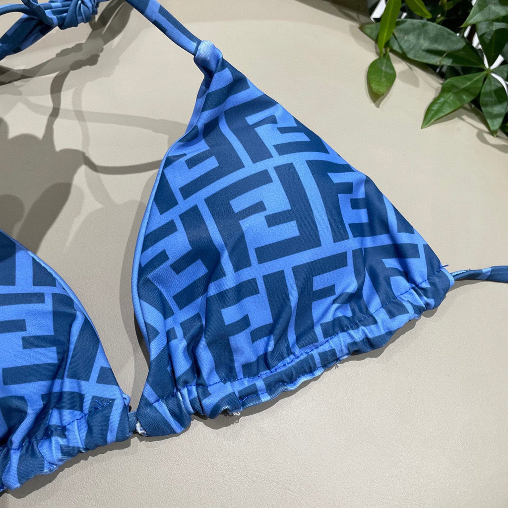 FENDI BIKINI 25S TWO PIECE IN BLUE 742662