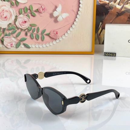 CELINE 26S RECTANGULAR FRAME IN BLACK ACETATE 494377