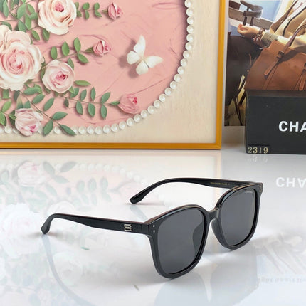 CHANEL 26S SQUARE-FRAME SUNGLASSES IN BLACK ACETATE 408396