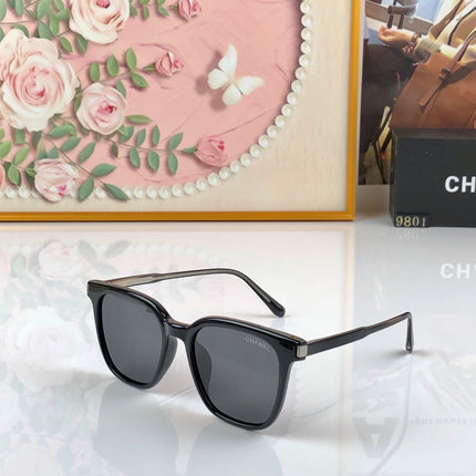 CHANEL 26S SQUARE-FRAME SUNGLASSES IN BLACK ACETATE 408399