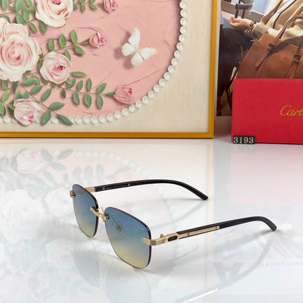 CARTIER 26S RIMLESS RECTANGULAR FRAME IN METAL 443441