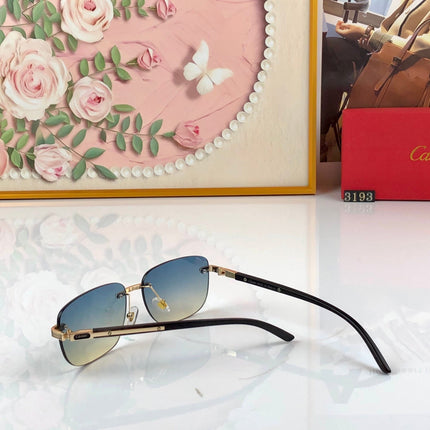 CARTIER 26S RIMLESS RECTANGULAR FRAME IN METAL 443441