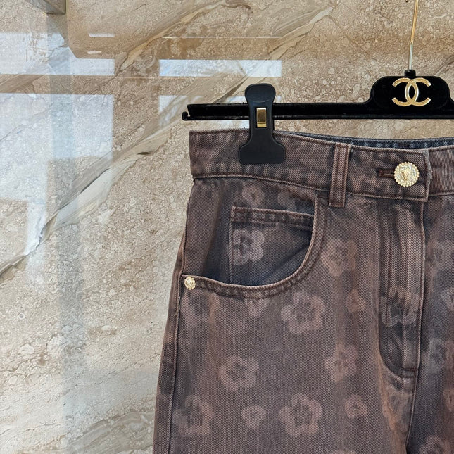 CHANEL 25S RETRO FLORAL JEANS 316