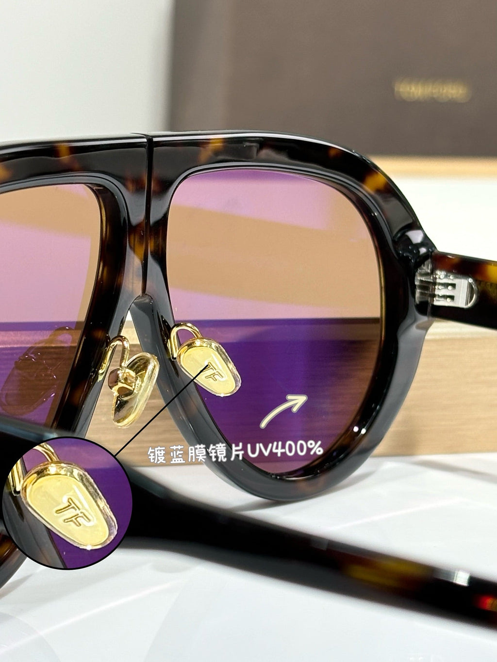 TOM FORD AVIATOR SUNGLASSES IN ACETATE 946592