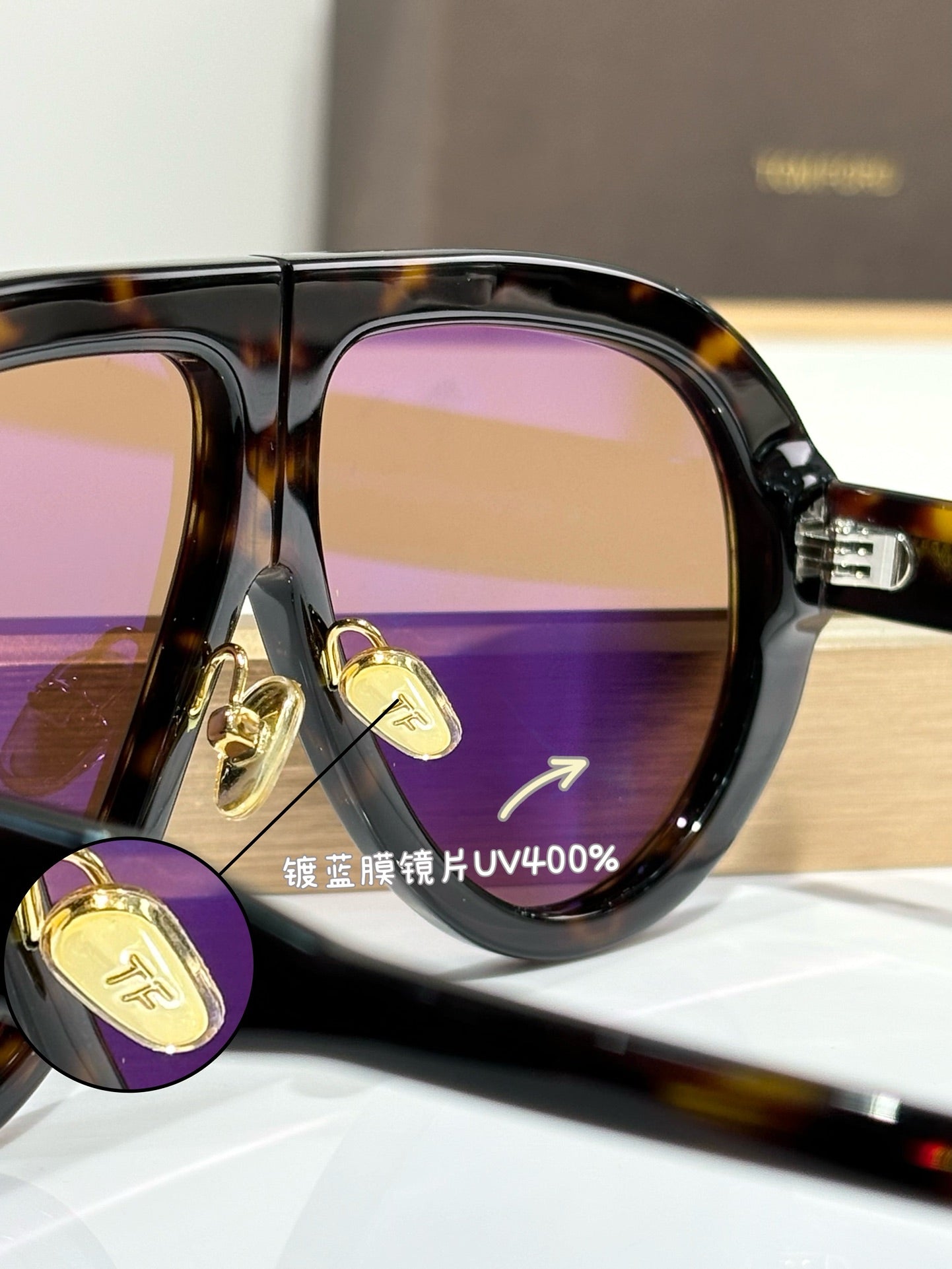 TOM FORD AVIATOR SUNGLASSES IN ACETATE 946592