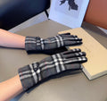 LINED GLOVES IN DARK GRAY AND BLACK WOOL 453710