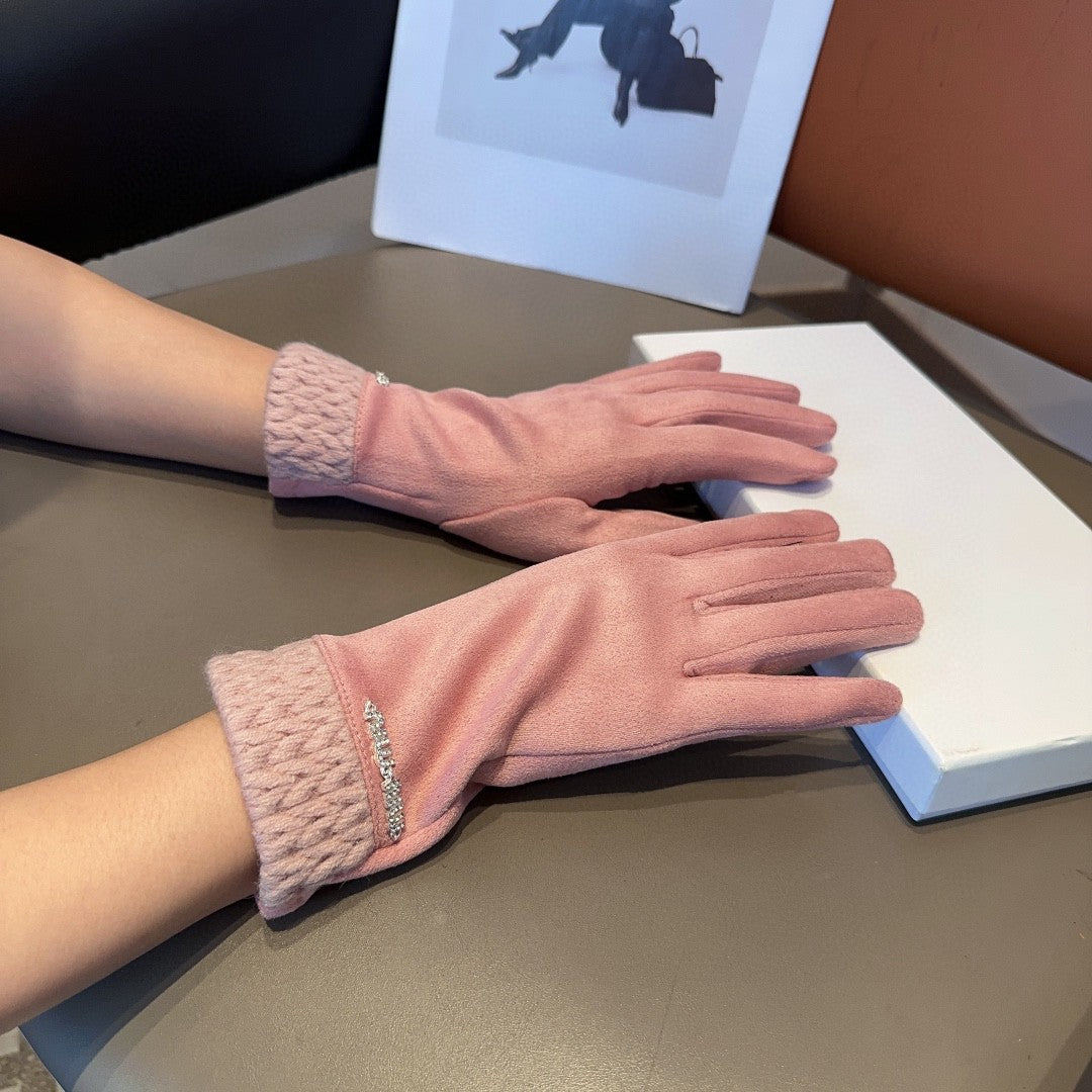 GLOVES IN LIGHT PINK WOOL 439181