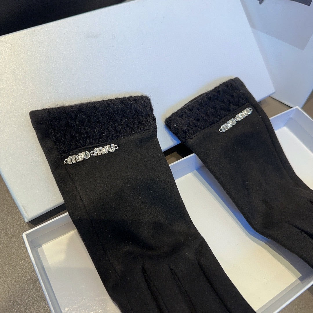 GLOVES IN BLACK WOOL 439182